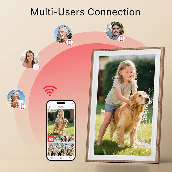 Frameo 10.1" Digital Picture Frame, Smart WiFi Digital Photo Frame