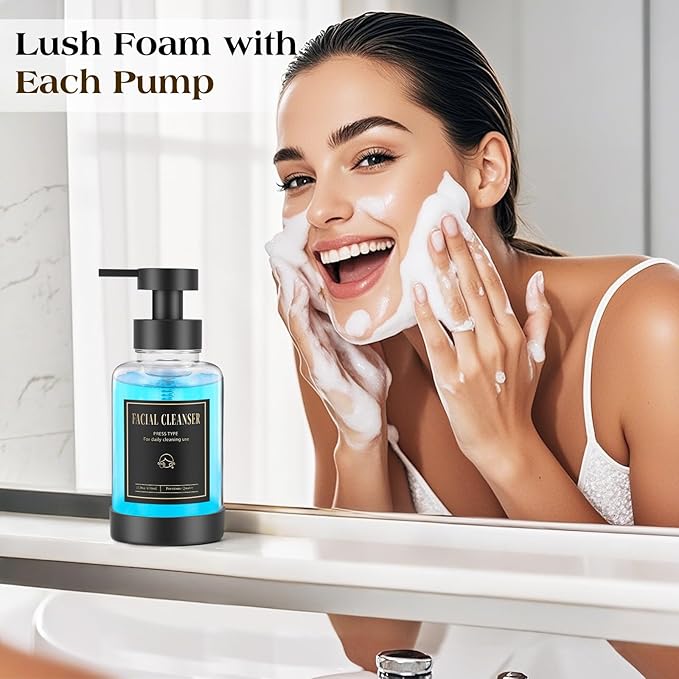Luxspire Foaming Soap Dispenser, Glass Foam Pump Soap Dispenser, Non-Slip Hand