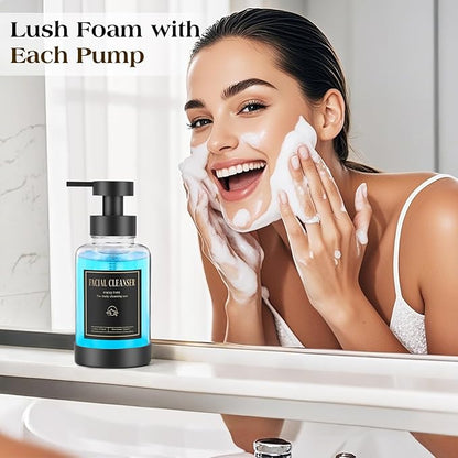 Luxspire Foaming Soap Dispenser, Glass Foam Pump Soap Dispenser, Non-Slip Hand