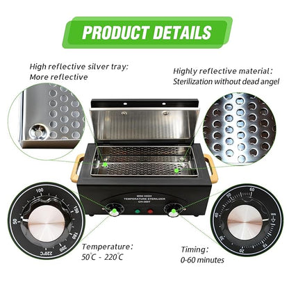 High Temperature Metal Tool Cleaning Box, 110V 300W 1.5L