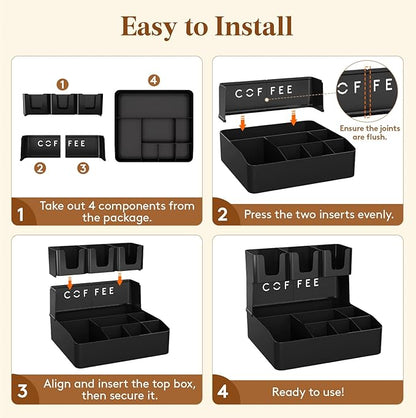 Lifewit 2-tier Coffee Station Organizer Caddy