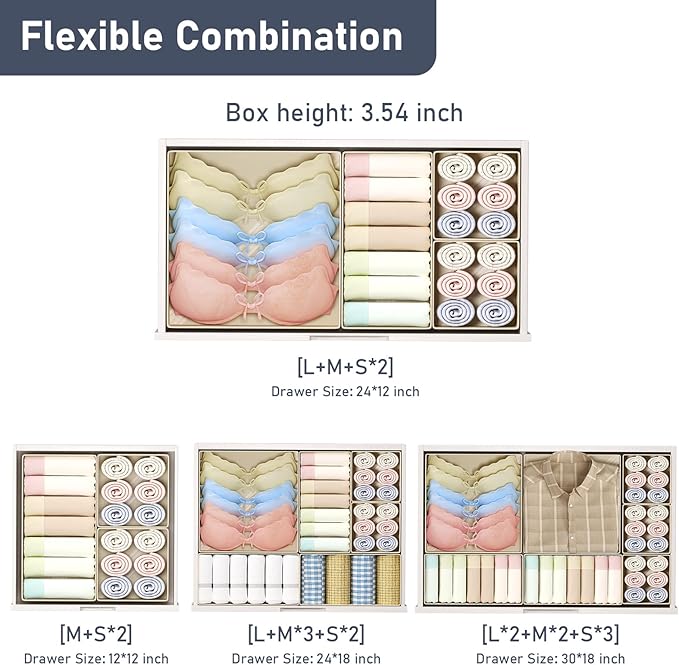 DIMJ Drawer Organizer Clothes