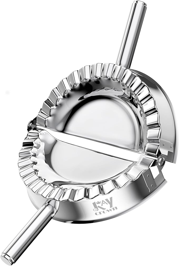 KAYCROWN 6 Inch Empanada Press, Stainless Steel Dumpling Maker Dough Cutter