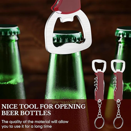 Ziliny 24 Pcs Bottle Opener Keychain Bulk Wine Bottle Beer Opener Keychain