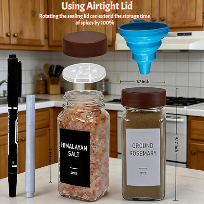 Spice Jars with Labels
