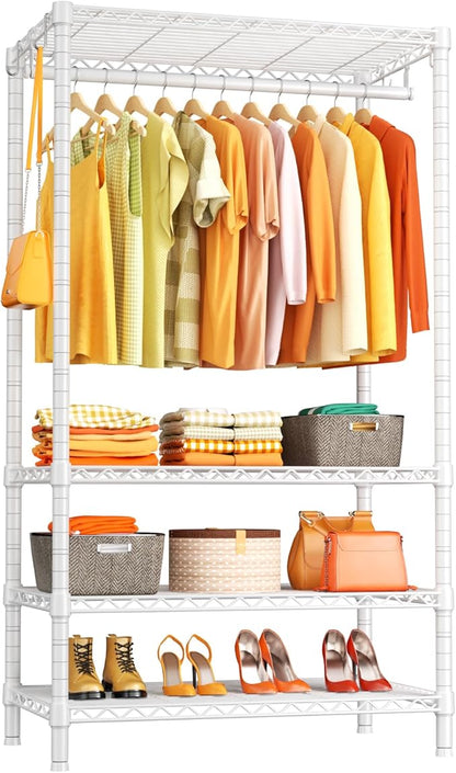 Ulif H4 Portable Closets, 4-Tier Metal Clothes Garment Rack