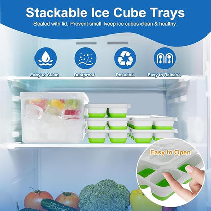 Ice Cube Tray, Ice Cube Trays for Freezer 5 Pack