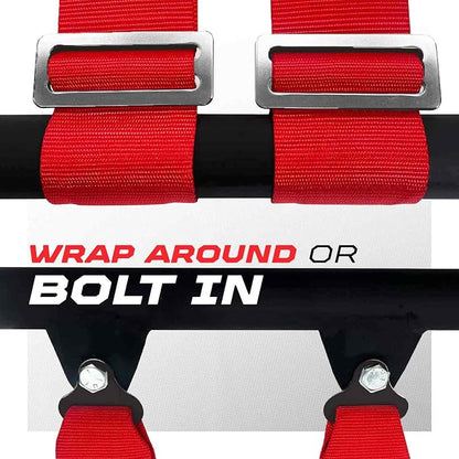 1pc Red 5 Point Harness for Bucket Seat, Latch Release, Racing Harness 5 point, Race Car, UTV, RZR [6005]