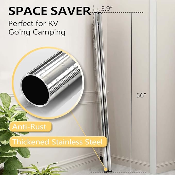 URYAN 79 Inches Stainless Steel Clothes Drying Rack, Heavy Duty Laundry Drying