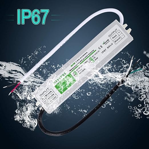 （Pack of 6） LED Driver 60 Watts Waterproof IP67 Power Supply Transformer