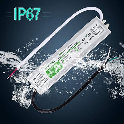 （Pack of 6） LED Driver 60 Watts Waterproof IP67 Power Supply Transformer