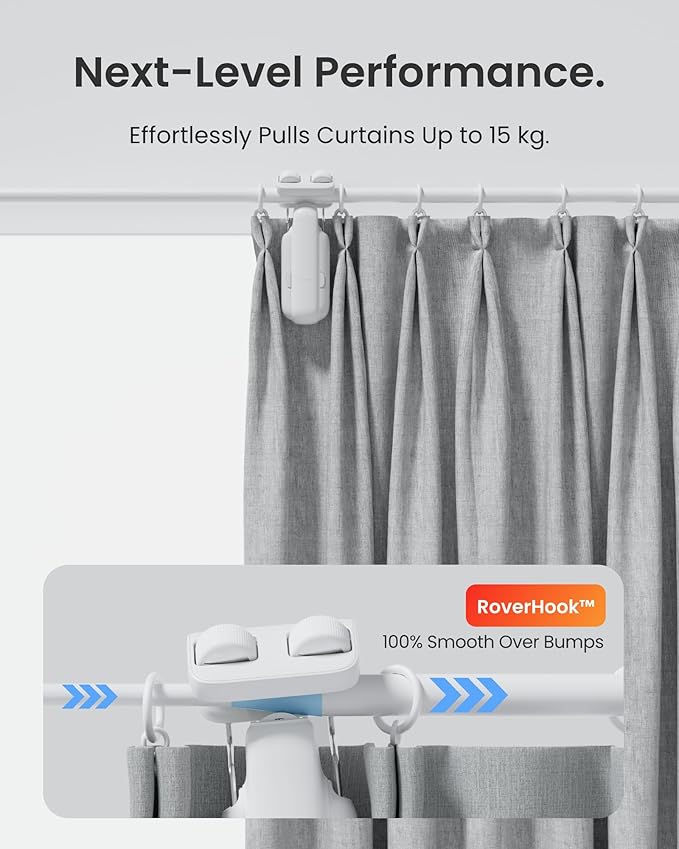 SwitchBot 2025 Automatic Curtain Opener 3 Rod-Bluetooth Remote Control