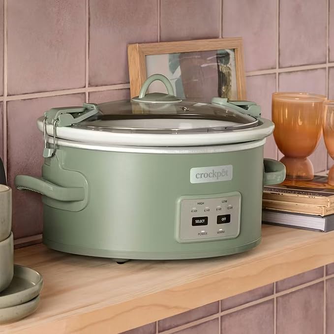 Crock-Pot Locking Lid 6qt Cook and Carry Programmable Slow Cooker Moonshine