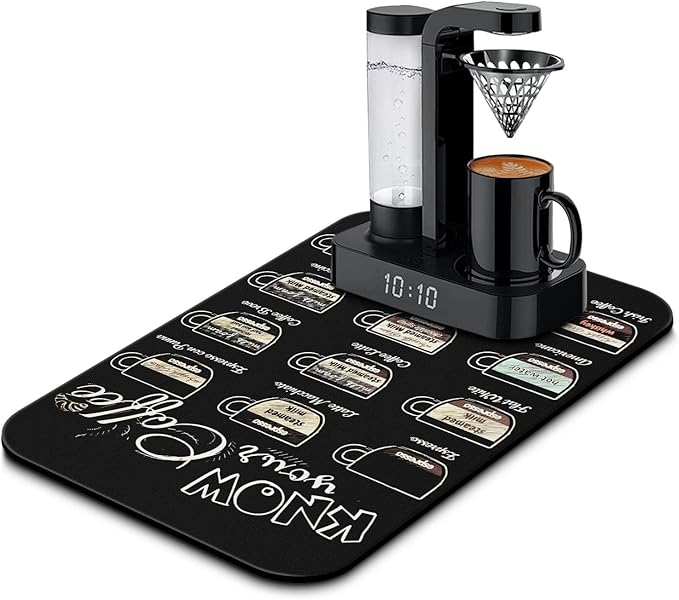 Fun Coffee Mat 19inx12in, Coffee Bar Mat