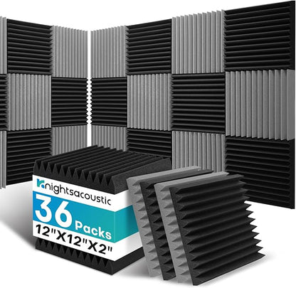 36 Pack Sound Proof Foam Panels