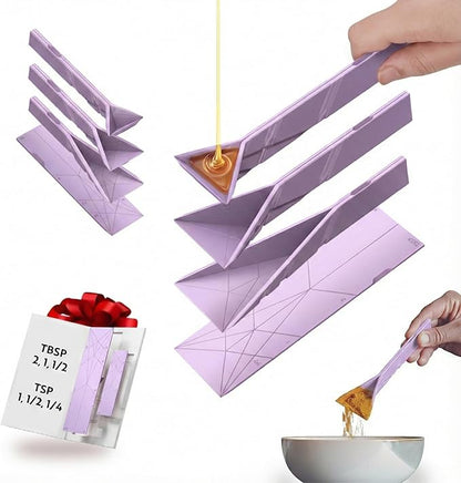 POLYGONS - Original Flat 3-in-1 Folding Measuring Spoons | 2 Spoons fold into 6