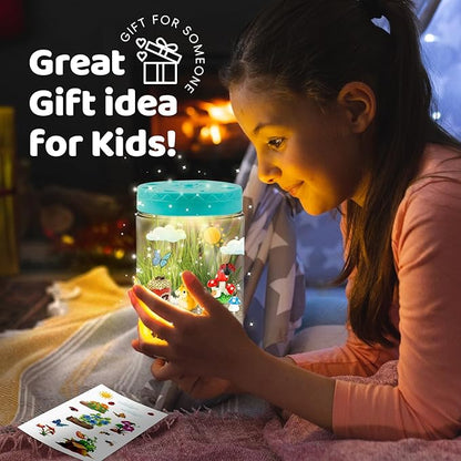 Light Up Terrarium Kit for Kids,Squirrel Gardening Kit for Boys and Girls,Creative Educational Gardening Toy,Arts and Crafts Activity Kits,Birthday Gifts for Ages 4 5 6 7 8-12