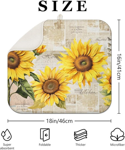 Dish Drying Mat Drainer Pads