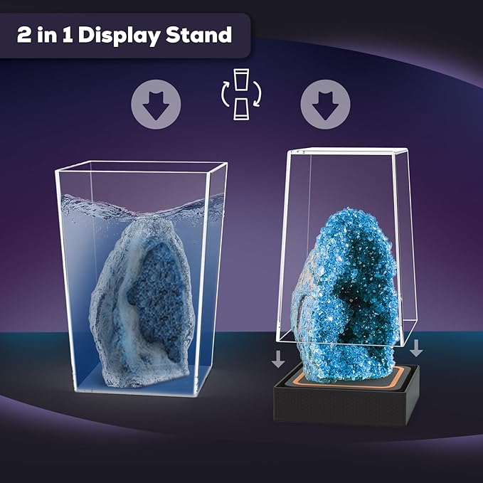 GobiDex Geodes Growing Science Kit for Kids Age 6-8-12, Geodes with Crystals Grow Fast in (24H), STEM Educational Science Experiments Toys, Geology & Rock Enthusiasts Collection, Gifts for Boys Girls