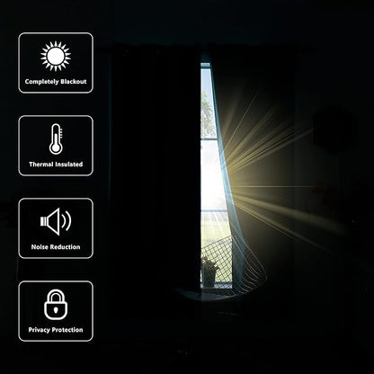 KOUFALL 108 Inch Long Blackout Curtains Thermal Insulated Light Blocking Extra