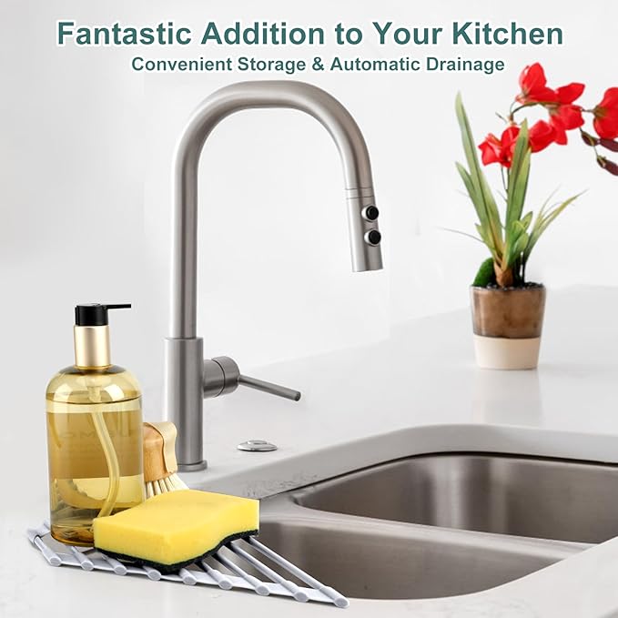 MERRYBOX Triangle Roll Up Dish Drying Rack Over The Sink, 2025 Anti-Rust Sink