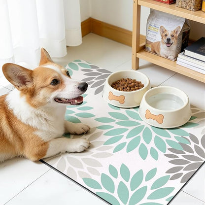 Findosom Floral Dish Drying Mat, Cuttable Drying Mat