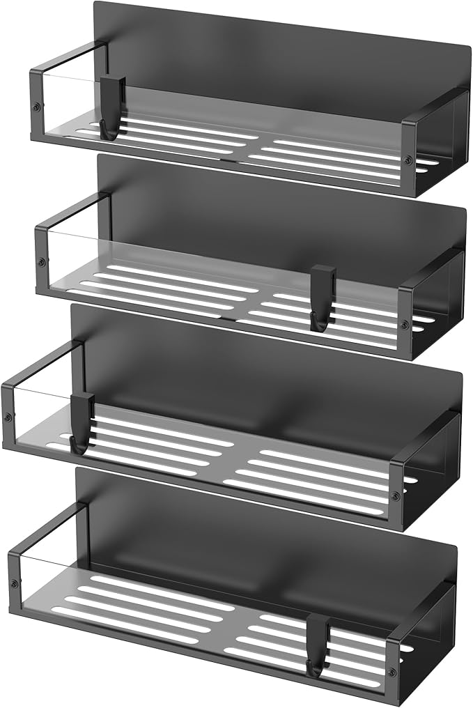 HuggieGems 4 Pack Magnetic Spice Storage Rack Organizer