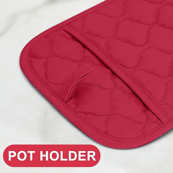 Oven Mitts Kitchen Towels and Dishcloths Pot Holders Sets, Oven Gloves Kitchen
