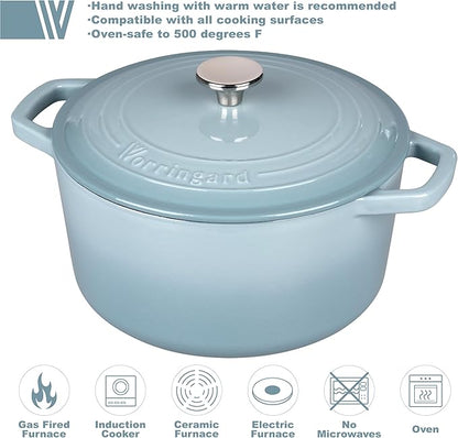VORRINGARD Enameled Cast Iron Dutch Oven Pot