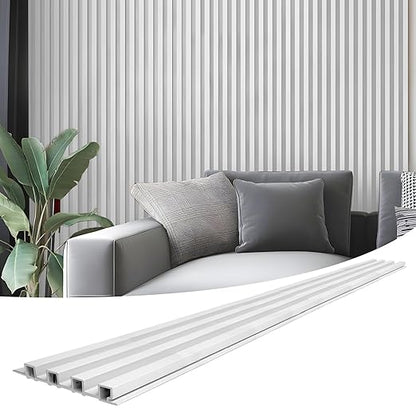 Art3d 8-Pack 96 x 6in. WPC Acoustic Slat Wall Panel