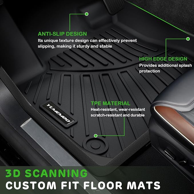 Floor Mats for 2015-2019 Hyundai Sonata & Kia Optima 2016-2019 Upgrade Trunk Mat All Weather TPE Floor Liners Fit for 2019 Sonata 1st & 2nd Row and Cargo Liner Anti-Slip Full Set Car Mats