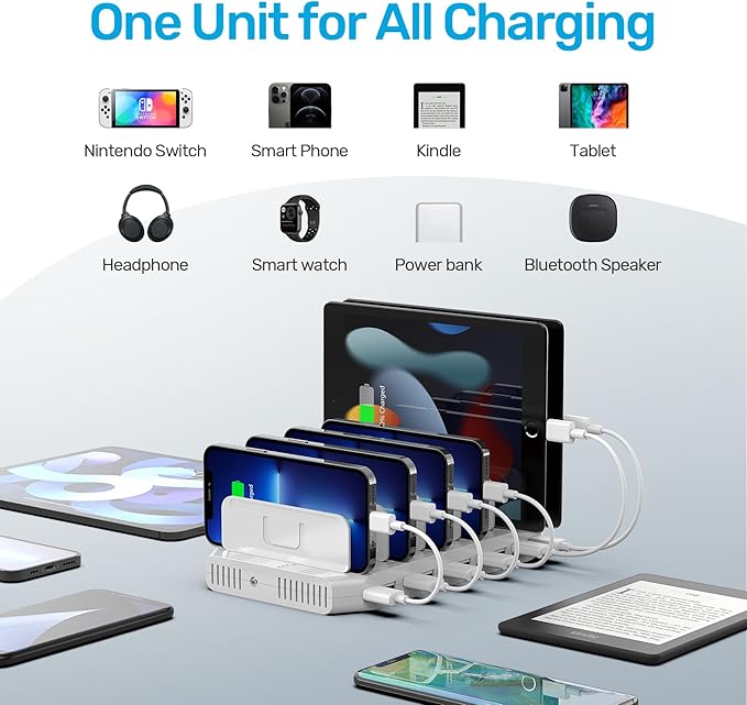 【5PCS】 Unitek Multi Charging Station, 10-Port USB Charger