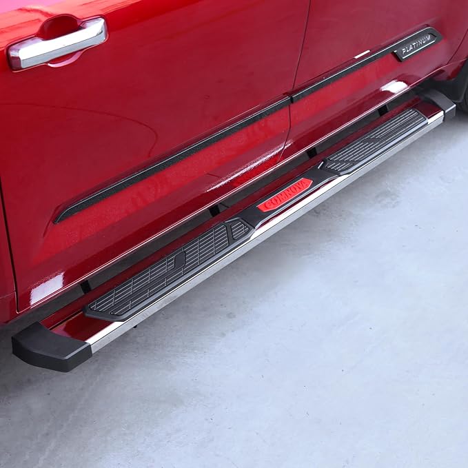 COMNOVA Running Boards Compatible with 2019-2026 Ram 1500 Crew Cab (excl. Classic/2500/3500), 6 Inch Ram 1500 Rock Sliders Nerf Bars Step Bars Made with High Light Stainless Steel.