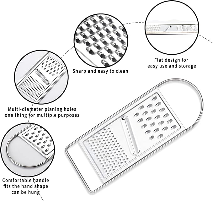 Graters for Kitchen, Cheese Grater Handheld Hand, Mini Cheese Grater Stainless