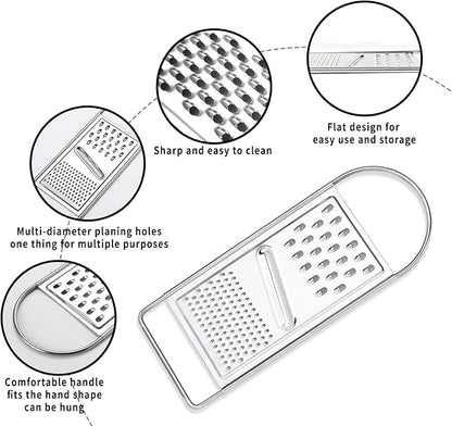 Graters for Kitchen, Cheese Grater Handheld Hand, Mini Cheese Grater Stainless