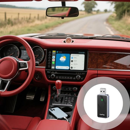 Smart Carplay Adapter, Cordless Connectivity Vehicle Universal for Integration, Adapter Wireless Carplay, Auto Android Conversion Box Upgraded