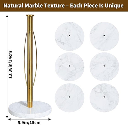 YIGII Marble Base Paper Towel Holder Countertop, Standing Paper Towel Holder