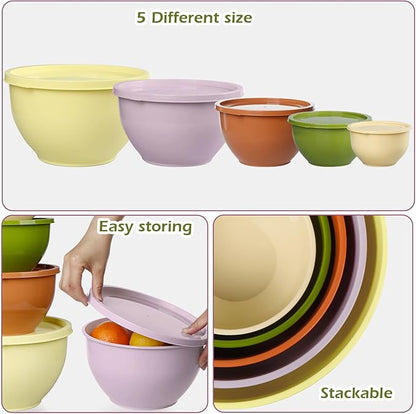 Greentainer Plastic Mixing Bowls