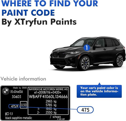 C4P Brooklyn Grey Touch Up Paint Compatible with BMW, DIY Car Paint Scratch Repair, Quick & Easy Fix Automotive Scratch Repair for X2/X3/X4/X5/X6/X7/2 3 4 5 7 8Series/i7/i4/i5/M2/M3/M4