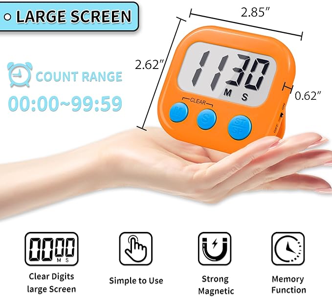 Timer for Kids Teachers Supplies Digital Kitchen Timers for Cooking Large
