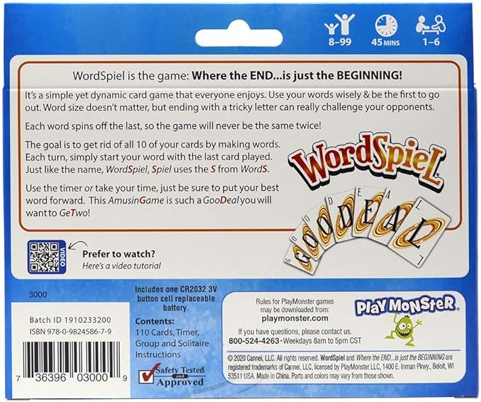 Set WordSpiel — Card Game — Make A Word Using Part of the Word Before — Family Fun Game Night — For Ages 8+