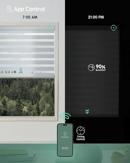 Yoolax Motorized Zebra Blinds Compatible