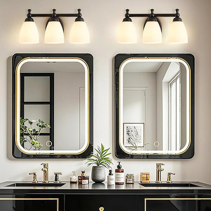 EJIAXIN Vanity Lights for Bathroom, 3-Light Modern Vanity Light Over Mirror