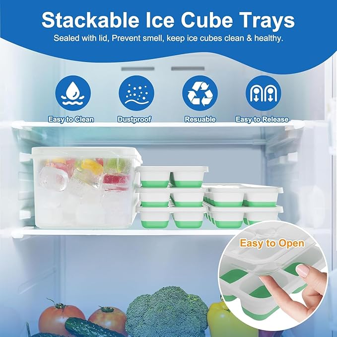 Ice Cube Tray, Ice Cube Trays for Freezer 5 Pack