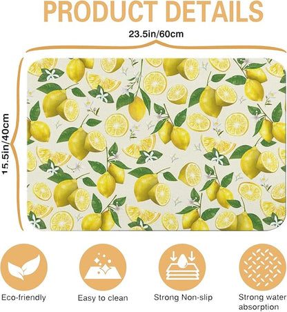 Kitchen Countertop Dish Drying Mat, Super Absorbent Coffee Bar Mat