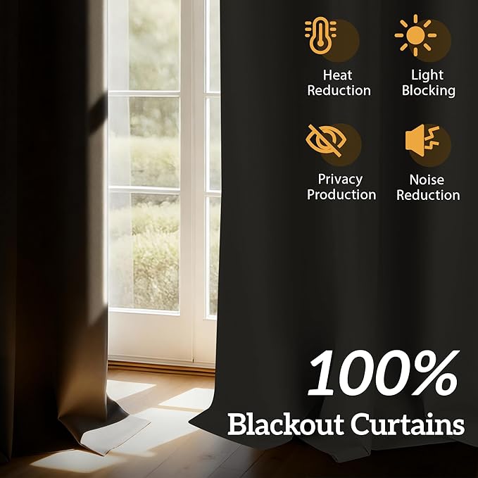 100% Blackout Curtains 54 Inch Length