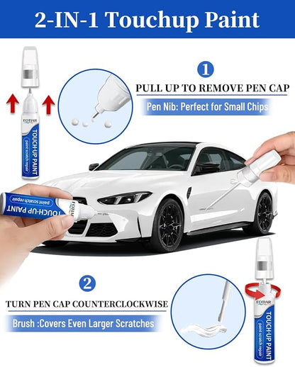 Brilliant Silver Metallic(K23) Touch up Paint for Nissan-Exact Match Scratch Repair Kit 2-In-1 Premium Car Paint Pen for Chips & Nicks