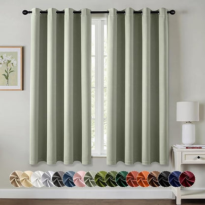 MIULEE Sage Green Blackout Curtains