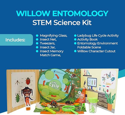 Educational Science STEM Kit for Kids Ages 6–8- Gift for Boys & Girls (Willow Entomology)