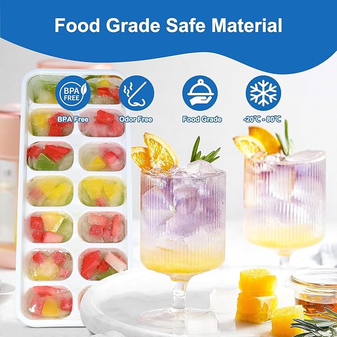 Ice Cube Tray, Ice Cube Trays for Freezer 5 Pack